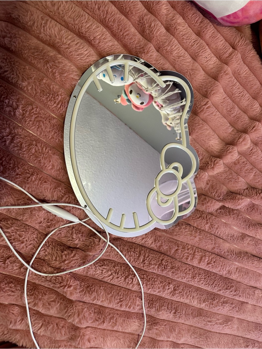 Hello Kitty Pink and White LED Accent Mirror